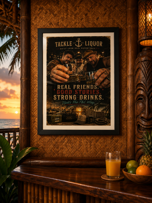 Tackle and Liquor Framed Art
