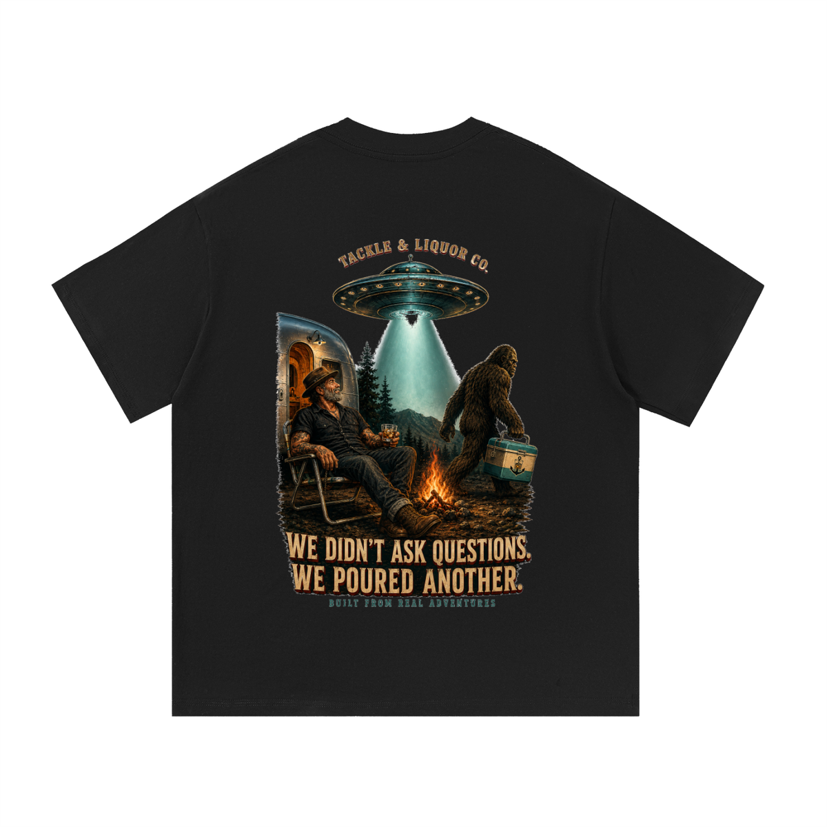 Bigfoot UFO Camping T-Shirt