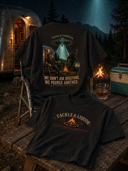 Bigfoot UFO Camping T-Shirt