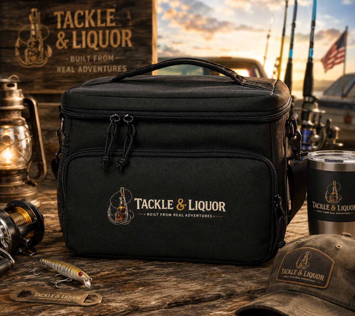 Tackle & Liquor Embroidered Lunch Box