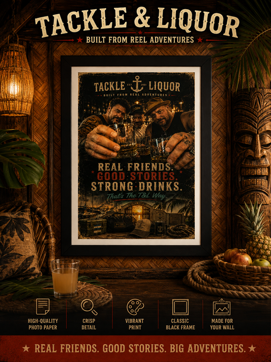 Tackle and Liquor Framed Art